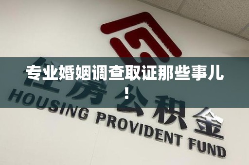 龙岩专业婚姻调查取证那些事儿！