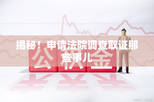 龙岩揭秘！申请法院调查取证那些事儿