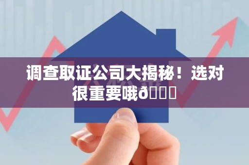 龙岩调查取证公司大揭秘！选对很重要哦😎