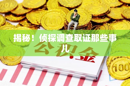 龙岩揭秘！侦探调查取证那些事儿