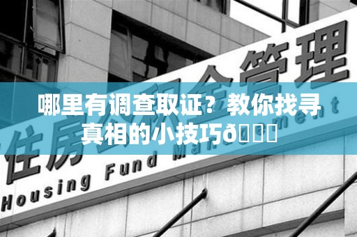 龙岩哪里有调查取证？教你找寻真相的小技巧😎