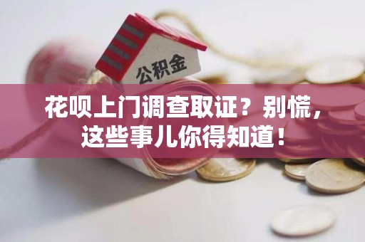 龙岩花呗上门调查取证？别慌，这些事儿你得知道！