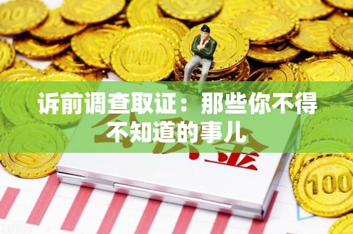 龙岩诉前调查取证：那些你不得不知道的事儿