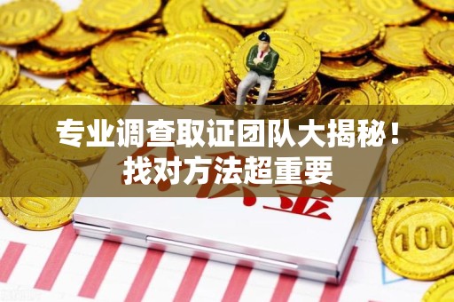 龙岩专业调查取证团队大揭秘！找对方法超重要