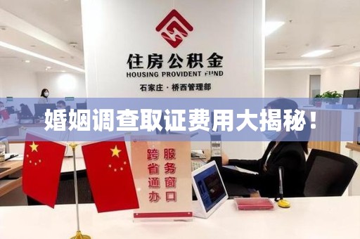 龙岩婚姻调查取证费用大揭秘！