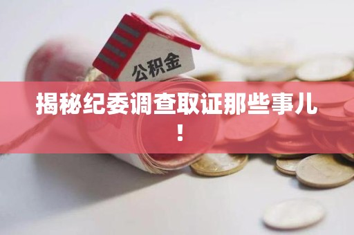 龙岩揭秘纪委调查取证那些事儿！