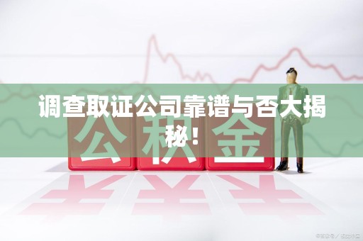 龙岩调查取证公司靠谱与否大揭秘！