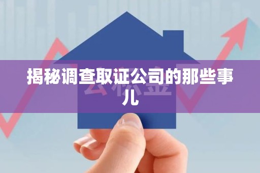 龙岩揭秘调查取证公司的那些事儿