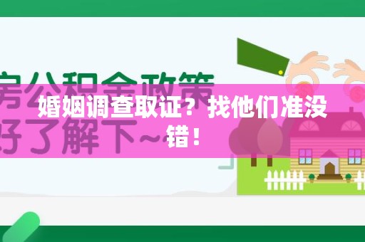 龙岩婚姻调查取证？找他们准没错！